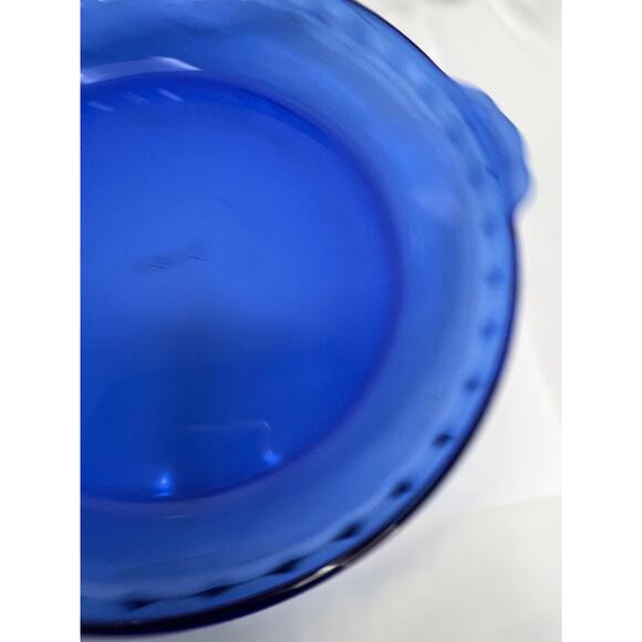 Vintage Pyrex Original Cobalt Blue Fluted Pie Baking Plate 229 9.5” Glass Dish - Picture 9 of 9